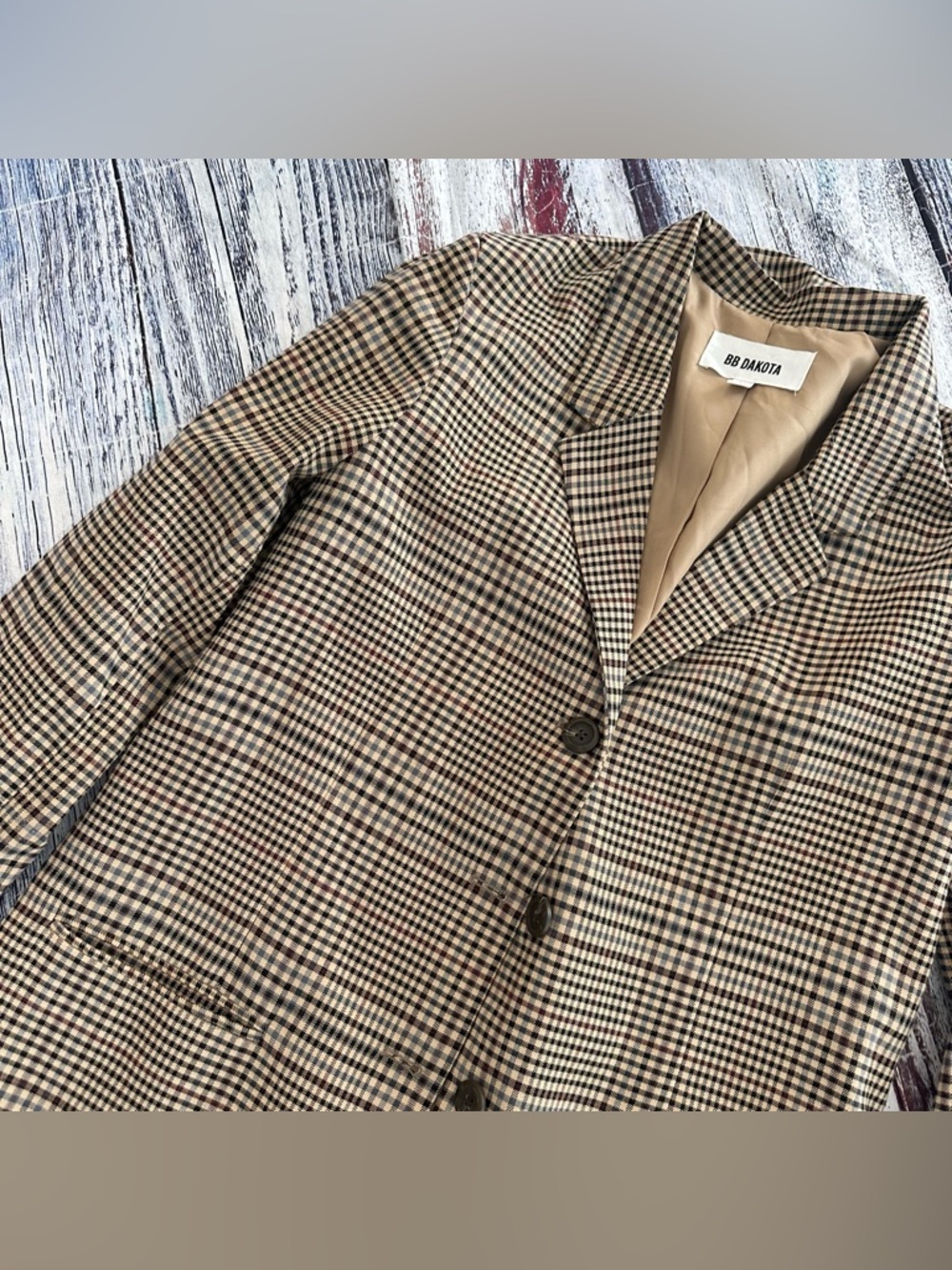 BB Dakota Check This Out Jacket Brown - Picture 3 of 8